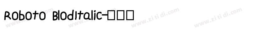 Roboto BlodItalic字体转换